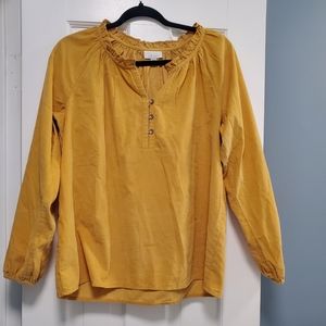 J. Jill light corduroy yellow blouse